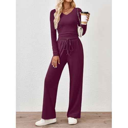 Trendy Queen 2 Piece Lounge Sets for Women Fall Outfits 2025 Fashion Two Piece Sweatsuits Business Casual Outfits Clothes