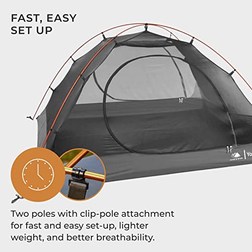 Hyke & Byke Yosemite Hiking & Backpacking Tent - 3 Season Ultralight, Waterproof Tent for Camping w/Rain Fly and Footprint...