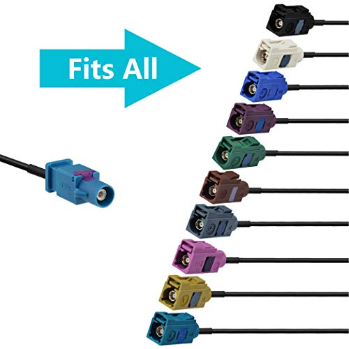 Bingfu Fakra Z Female to Male Vehicle Antenna Extension Cable 5m 16.5 feet for Car Stereo Android Head Unit GPS Navigation...