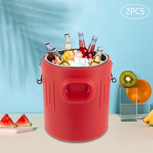 Bokknppo 5 Gallon Insulated Beverage Cooler 2PCS Hot Cold Water Cooler Portable Drink Warmer Dispenser Stainless Steel Ins...
