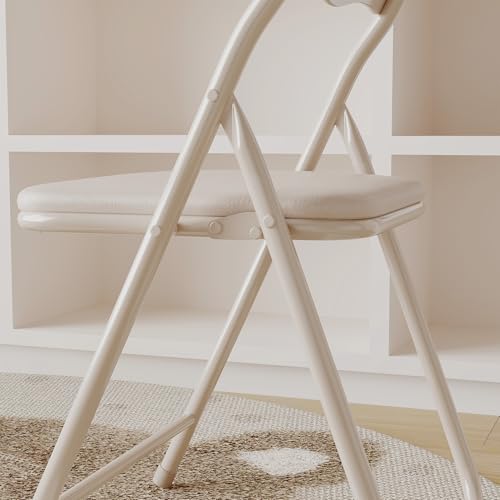 MilleLoom Folding Card Table and Chairs Set of 3, Portable Foldable Table with 2 PU Upholstered Chairs, Lightweight for In...