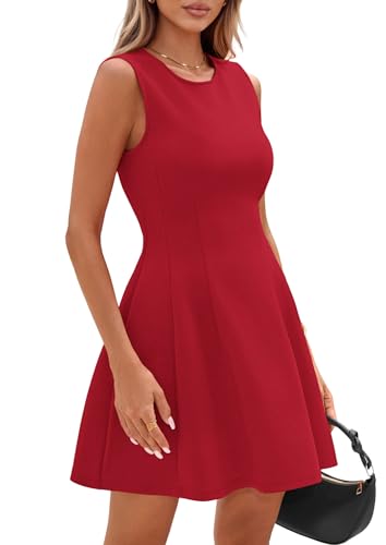 PRETTYGARDEN Summer Dresses for Women 2026 Elegant Classy Spring A Line Business Casual Work Graduation Cocktail Short Dress