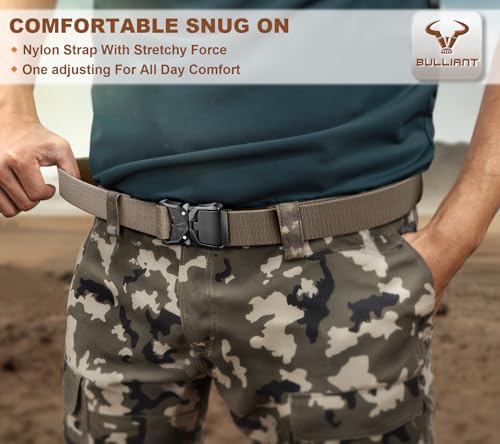 Men's Tactical Belt,Military Rigger Elastic Nylon Belt fo Gift Men Work Heavy Duty 1.5",QUICK RELEASE