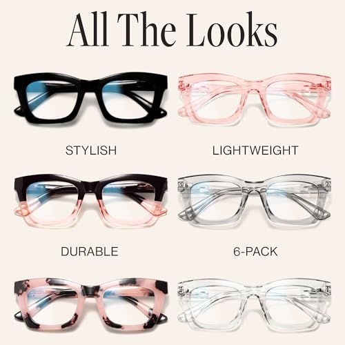 CCVOO 2.5 Oprah Style Reading Glasses for Women, Stylish Eyeglasses, Blue Light Readers for Women, Cheaters