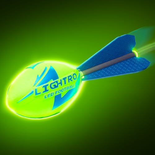 LIGHTRO - Foam Glow in The Dark Football - Super Bright - Smart LEDs - Batteries Included - Football Game for Kids 8 9 10 ...