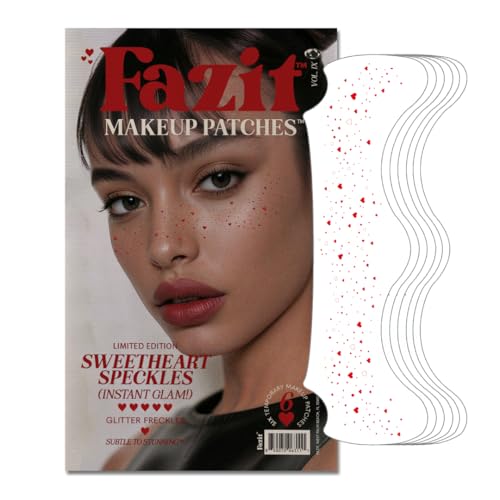 Fazit Makeup Patches - Sweetheart Speckles - Glow Up Make-Up Patches - Cute Glitter Makeup Accessories for Women - Cosmeti...