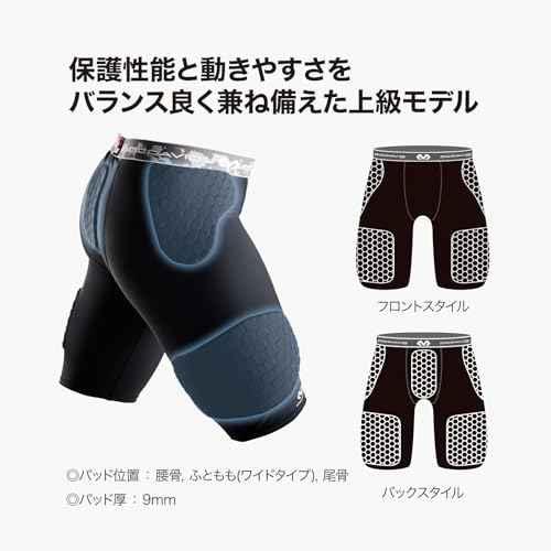 McDavid Compression Padded Shorts with HEX, Hip, Tailbone, Thigh Pads - Girdle Tights for Football, Hockey, Basketball-Unisex