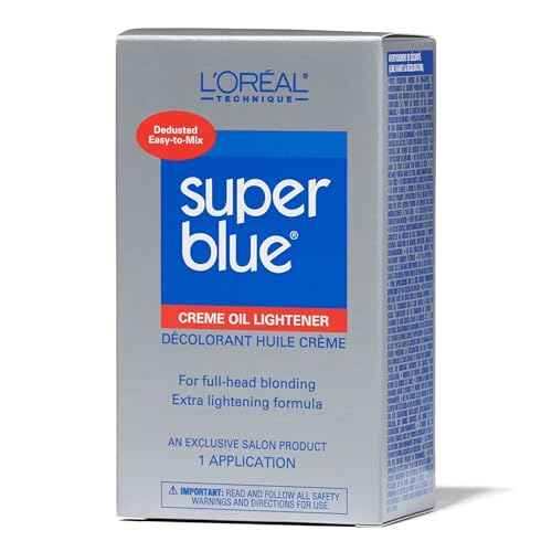 L'OREAL TECHNIQUE Super Blue Lightener Kit - Hair Bleach, Removes Natural or Artificial Pigments, Easy and Smooth Application
