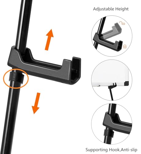 Amazon Basics Easel Display Stand, Instant Floor Poster, Lightweight, Collapsible and Portable with Tripod Base, Black Ste...