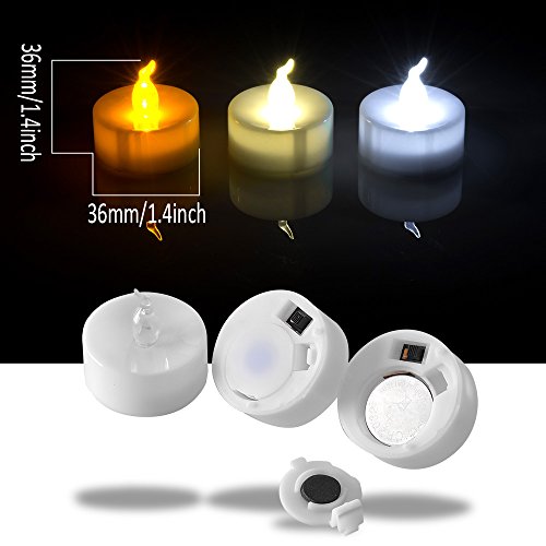 AGPTEK Tea Lights with Flicker,100 Pack Flickering Flameless LED Candles Battery Operated Tealight Candles Long Lasting Te...