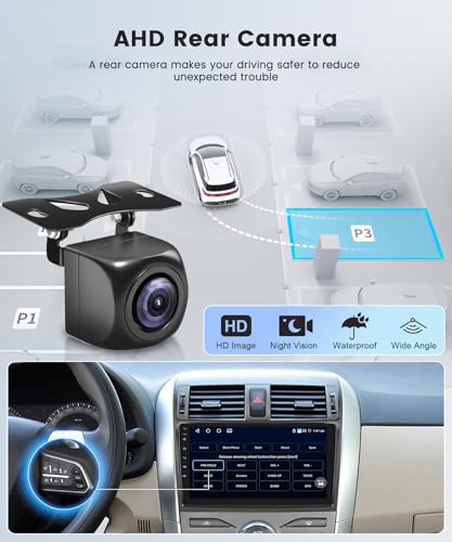 4Core 4G+64G Android 15 Car Radio for Toyota Corolla 2009-2013 Car Stereo Wireless Carplay, Rimoody 9'' HD Touchscreen Mir...