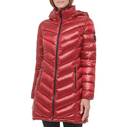 Calvin Klein Women's Long Chevron Puffer Jacket
