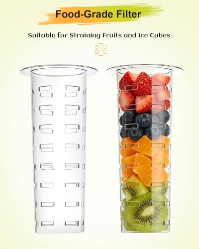 GVUHR 1 Gallon Drink Dispenser 2 Pack with Stand - Glass Beverage Dispenser for Parties, Juice, Water - Includes Spigot an...