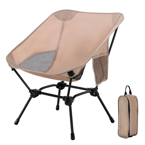 TlaroRiz Camping Chair Portable Lightweight Camping Chairs for Adults Foldable 600D Oxford Ultralight Backpacking Chair wi...