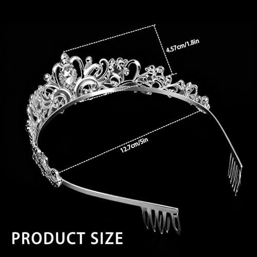 PEDOBALI 12 Pcs Crystal Tiara and Crowns, Princess Rhinestone Crown with Combs, Queen Prom Headband, Bride Wedding Tiara, ...