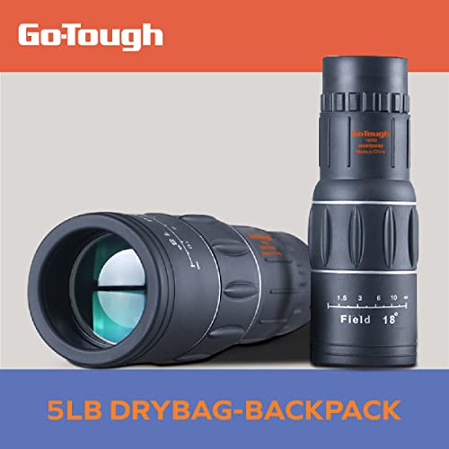 Go Tough Wilderness Camping Set | Camping Kit with Included Waterproof Dry Bag, Monocular, Paracord Survival Watch, Utensi...