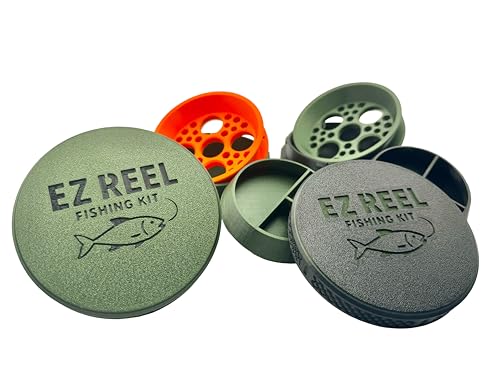 EZ Reel Fishing Kit EZ Reel Fishing Kit – Pocket Size Handline Fishing Reel | Ultimate Compact Rodless Reel Fishing Kit fo...
