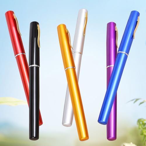 Shurhome Pocket Foldable Fishing Rod Reel Set Small Pen Fishing Rod Set Pen Shaped Telescopic Fishing Rod with Fishing Reel