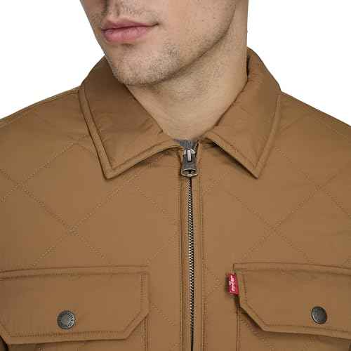 Levi's mens Men's Diamond Quilted Laydown Collar Jacket