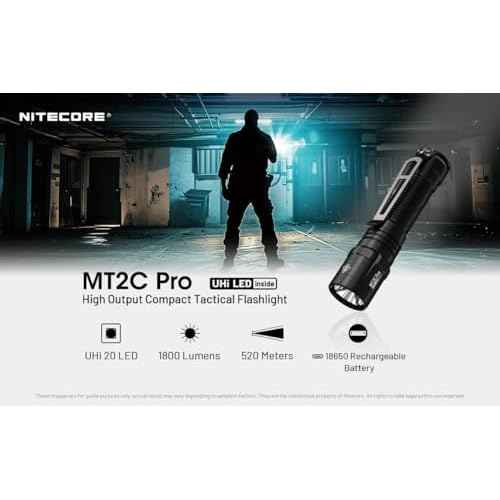 Nitecore MT2C Pro High Output Compact Flashlight- 1,800 Lumens