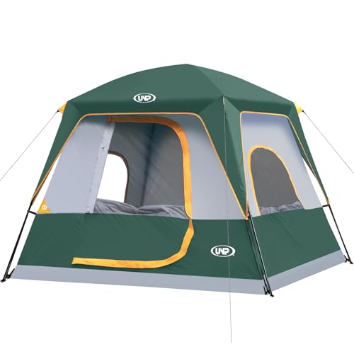 UNP 2/4/6/8 Person Tent, Portable Cabin Tent, Camping Tent 4-Person Easy Set Up, Waterproof with Top Rainfly for Outdoor C...