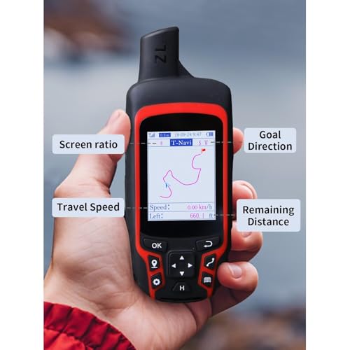 A6 Handheld GPS for Hiking, Multi-GNSS Support, Lightweight Rugged GPS Navigator,Waterproof GPS Handheld for Camping and B...