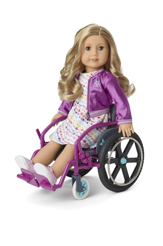American Girl 18-inch Doll Ultralight Working Wheelchair with Padded Seat and Fabric Bag, for Ages 6+