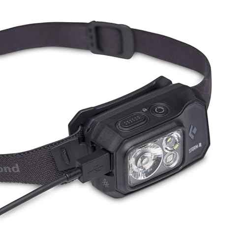 BLACK DIAMOND Storm 500-R Rechargeable Headlamp | 500 Lumens Brightness | Waterproof & Micro-USB Charging | Black