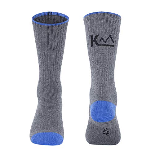 KONY Men's 5 Pairs Thick Cushion Hiking Walking Socks, Wicking Outdoor Sports Crew Socks