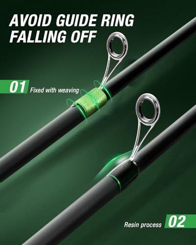 Ghosthorn Fishing Rod and Reel Combo Graphite Telescoping Fishing Pole Portable Travel Kit with Carrier Bag for Freshwater...