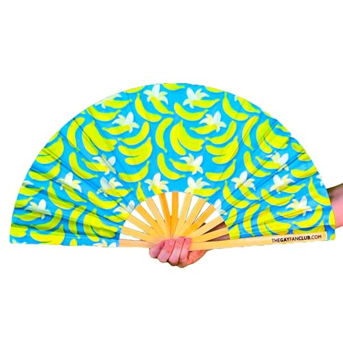 Banana Fan – Playful Bamboo Folding Festival Fan for Pride & Drag Events