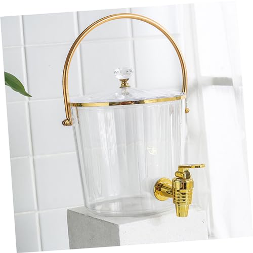 Ciieeo Portable Drink Dispenser with Faucet 7.87 Inch Clear Beverage Container for Parties Home Outdoor Use Water and Juic...