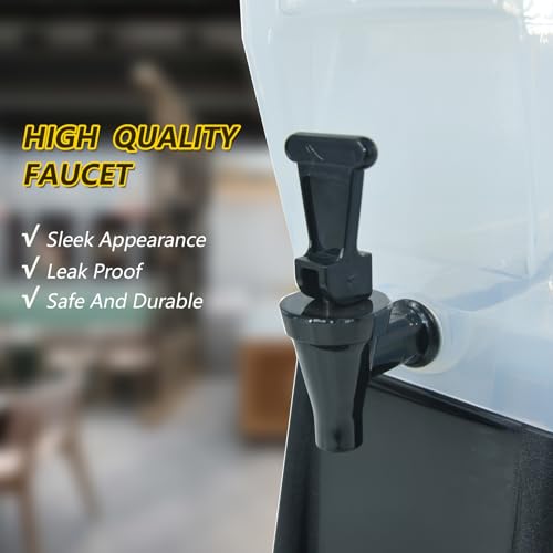 CLIVIA 5 Gallon Drink Beverage Dispenser, Commercial Juice Dispenser For Parties 19L Water Dispenser With Spigot Black Bas...