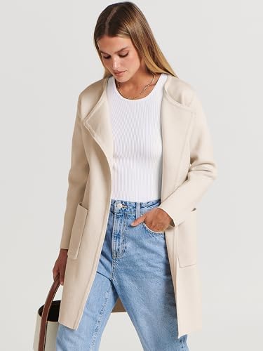 ANRABESS Womens Cardigan Sweater Open Front Knit Long Coatigan Dressy Casual Jacket Coat 2025 Fall Outfits Classy Clothes