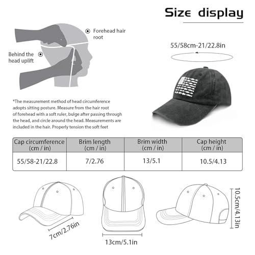 Mens Vintage Washed Fishing Hat Distressed Cotton Baseball Cap Outdoor Sun Protection Dad Hat