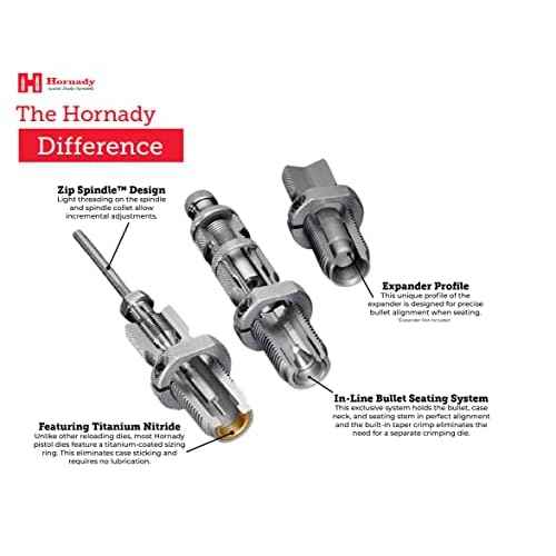 Hornady 546340 DIESET 2 30-06 SPRG Springfield Custom Grade Reloading DIE Set (Series I Two-Die Set) (.308)