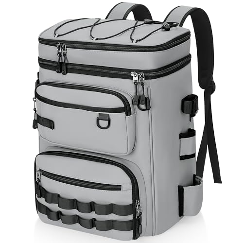 LGAG Fishing Tackle Backpack, Lightweight Waterproof Tackle Box Bag with Rod Holders for Saltwater & Freshwater Fishing, G...