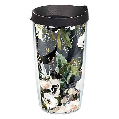 Tervis Kelly Ventura Anemone Flowers Made in USA Double Walled Insulated Tumbler Travel Cup Keeps Drinks Cold & Hot, 16oz, Classic