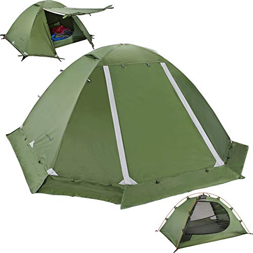 Clostnature 4-Season Backpacking Tents - 7'3'' x 4'11'' x 3'10'' Lightweight Tent with Matching Waterproof Tent Footprint,...
