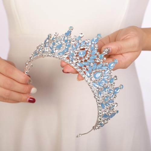 JWICOS Crystal Crowns and Tiaras Headband for Women Princess Wedding Tiara for Birthday Party Prom Bridal Tiara Crown for ...