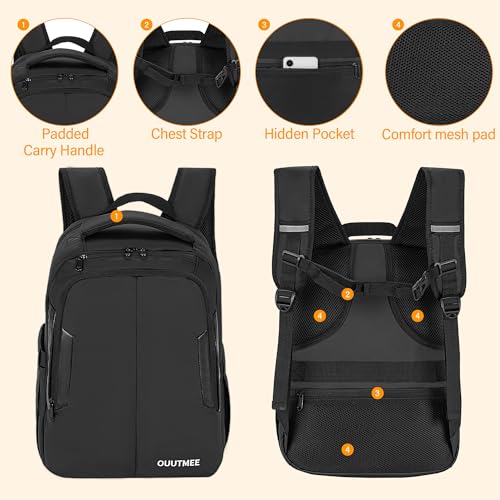 OUUTMEE Bartender Bag, Bartender Kit Travel Backpack for Cocktail Shaker Set, Portable Carrying Bag with Compartments for ...