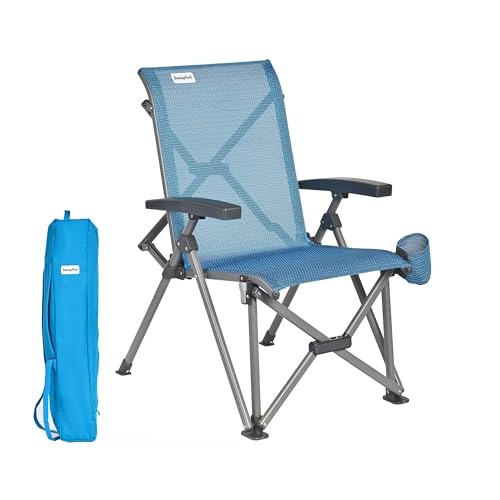 SUNNYFEEL Folding Camping Chair Heavy Duty Ergonomic Chairs Support 500lbs with Adjustable Breathable High Back Support an...