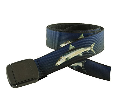 Thomas Bates Fish Pattern Metal Free Hiker Web Belts