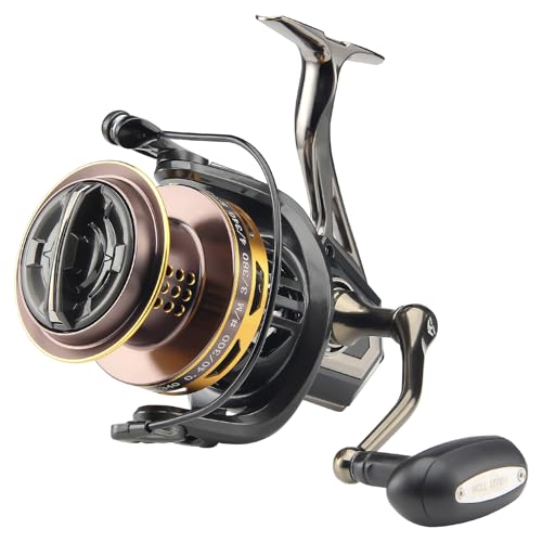Big Game Surf Spinning Fishing Reel 8000/12000,20KG Drag Power Backlash-Free Bearings,Metal Reel Seat,Zinc Alloy Gear for ...