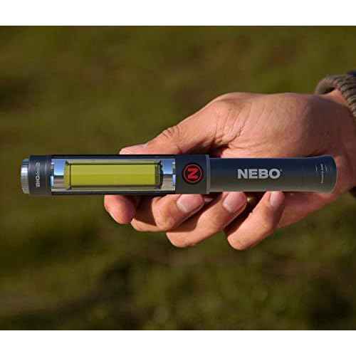 NEBO Magnetic NE6737 Big Larry 2 Pocket Work Light - Powerful LED Pen Inspection Flash Light, Black Torch