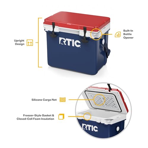 RTIC Ultra-Light 22 Quart Hard Cooler Insulated Portable Ice Chest Box for Drink, Beverage, Beach, Camping, Picnic, Fishin...