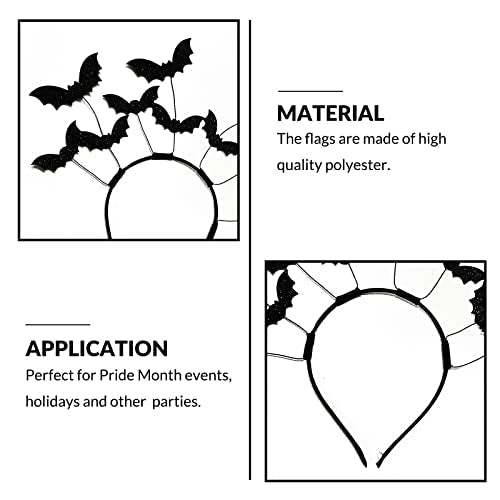 ujktvba Bat Headband 12 Bats Headband Glitter Head Bopper for Party Supplies Halloween Costume Cosplay Accessories Hallowe...