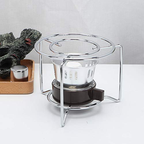 Portable Mini Alcohol Stove, Outdoor Stainless Steel Spirit Burner Backpacking Heating Stove with Rack for Camping Hiking ...