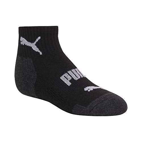 PUMA Boys' 6 Pack Quarter Crew Socks