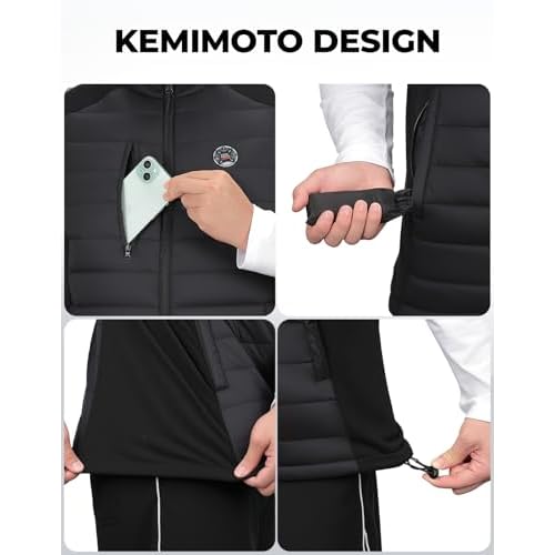 KEMIMOTO Heated Vest for Men Women,10000mAh Battery Pack Charging, Hand & Neck Warmers,for Hunting, Golf, Cycling